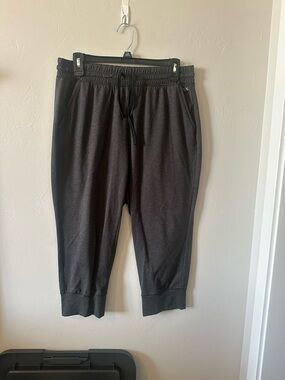 DSG Charcoal Black Capris with Elastic Waist
